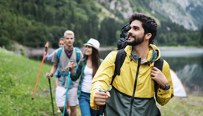 Hiking at Mount Titlis