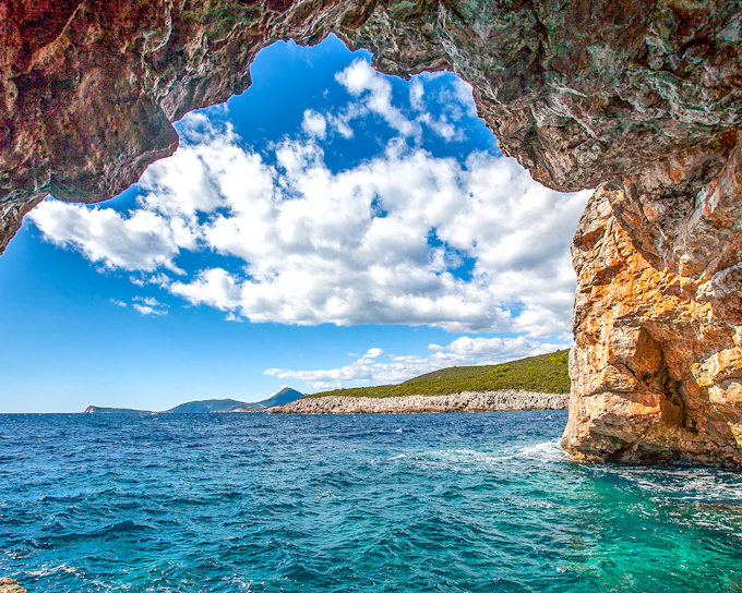 From Kotor: Blue Cave, Our Lady of the Rock & Submarine Tunnel Guided Speedboat Tour