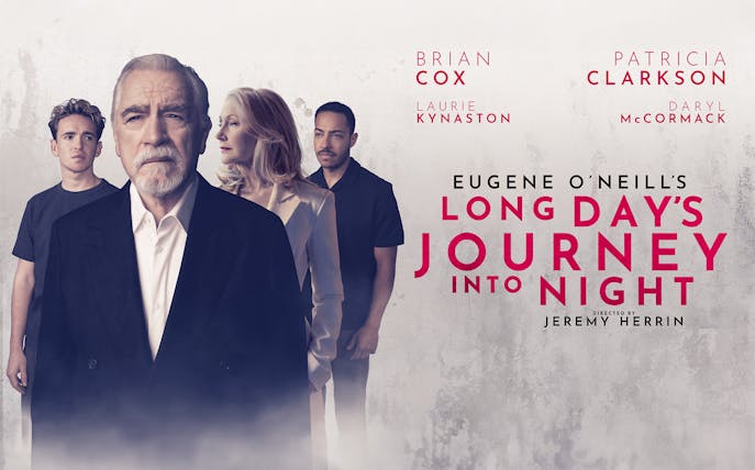 Eugene O'Neill's "Long Day's Journey Into Night" poster with cast members.