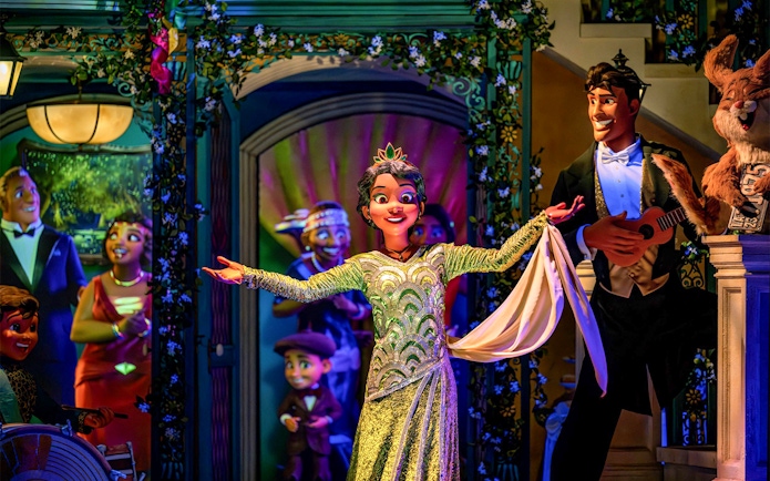 Princess Tiana performing at Animal Kingdom Theme Park, Walt Disney World Resort, Orlando.