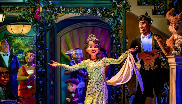 Princess Tiana performing at Animal Kingdom Theme Park, Walt Disney World Resort, Orlando.