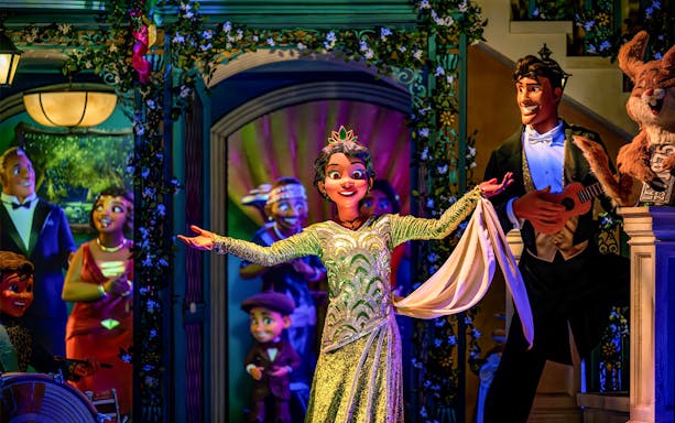 Princess Tiana performing at Animal Kingdom Theme Park, Walt Disney World Resort, Orlando.
