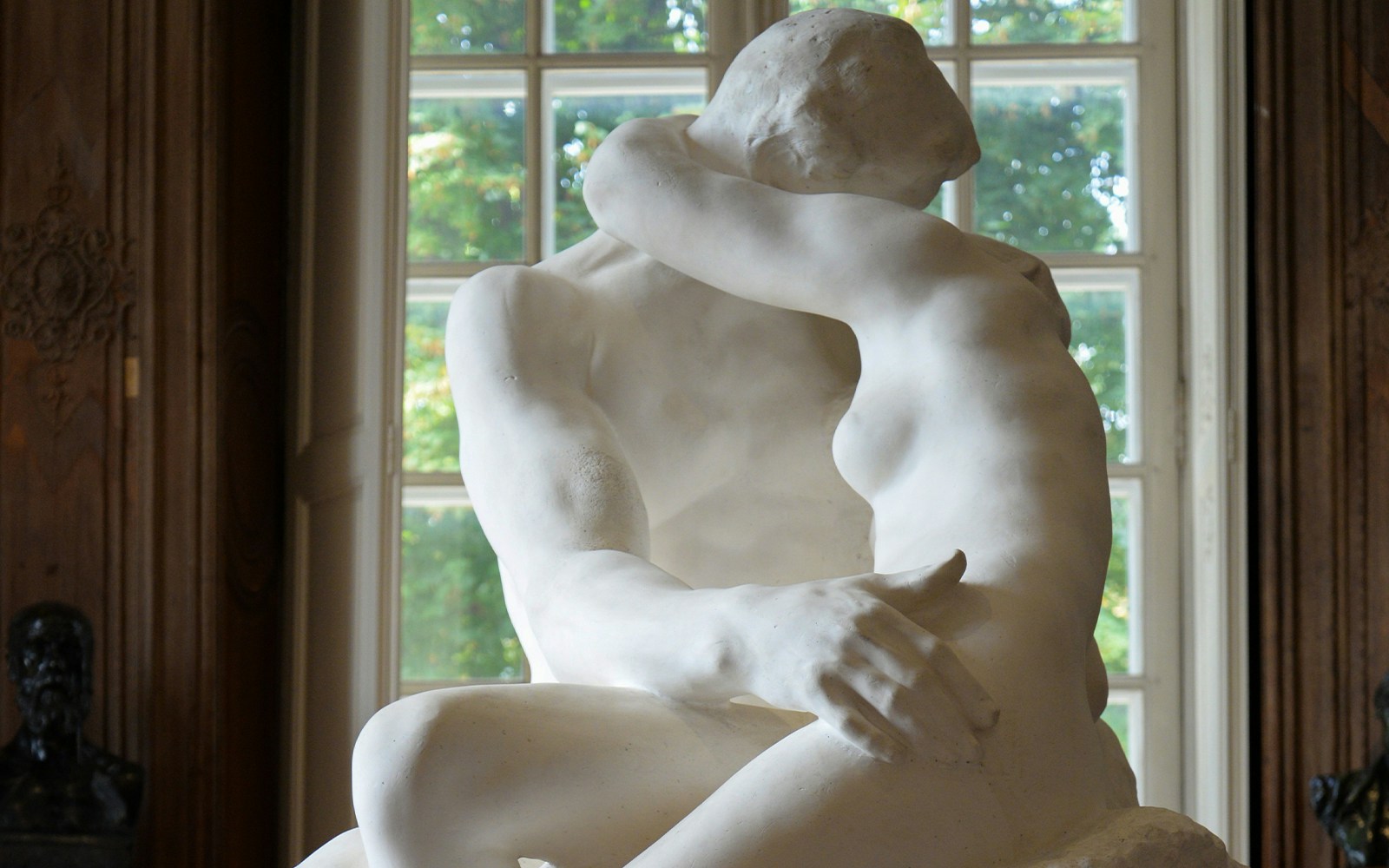 Rodin Museum sculpture "The Kiss" in Paris, France.