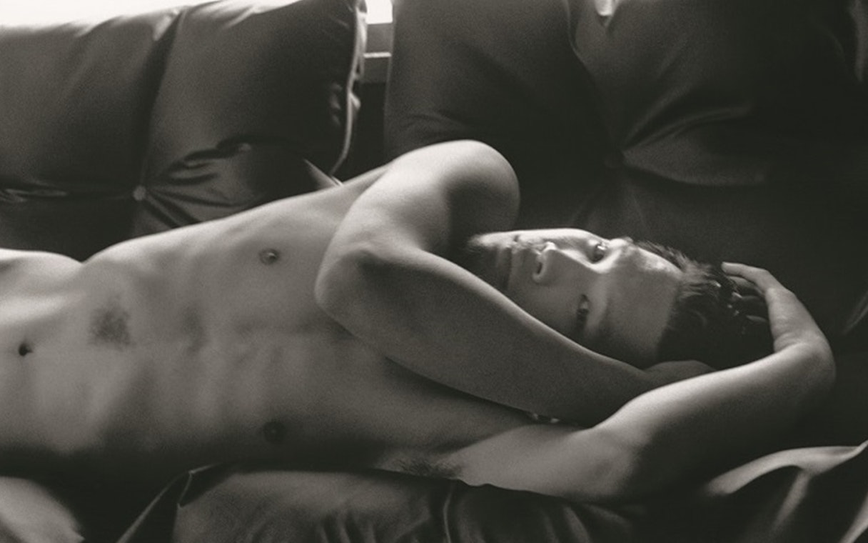 Black and white photo from Sakiko Nomura's Naked Time exhibit at MAPFRE, Madrid.