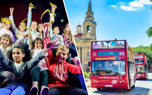 Combo: Malta 5D Audio-Visual Show Tickets + Malta Hop-On Hop-Off Bus Tour with Harbor Cruise