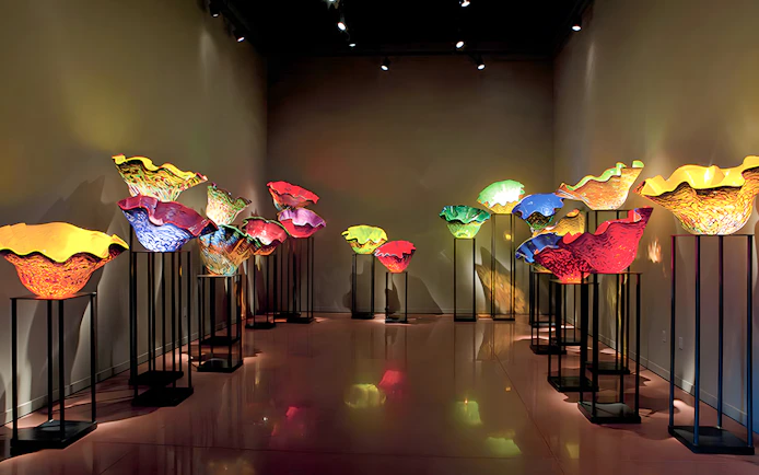 Colorful glass sculptures at Chihuly Garden and Glass, Seattle CityPASS® attraction.