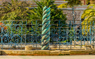 Serpentine Column in Istanbul, Turkey, ancient bronze structure with intricate design.