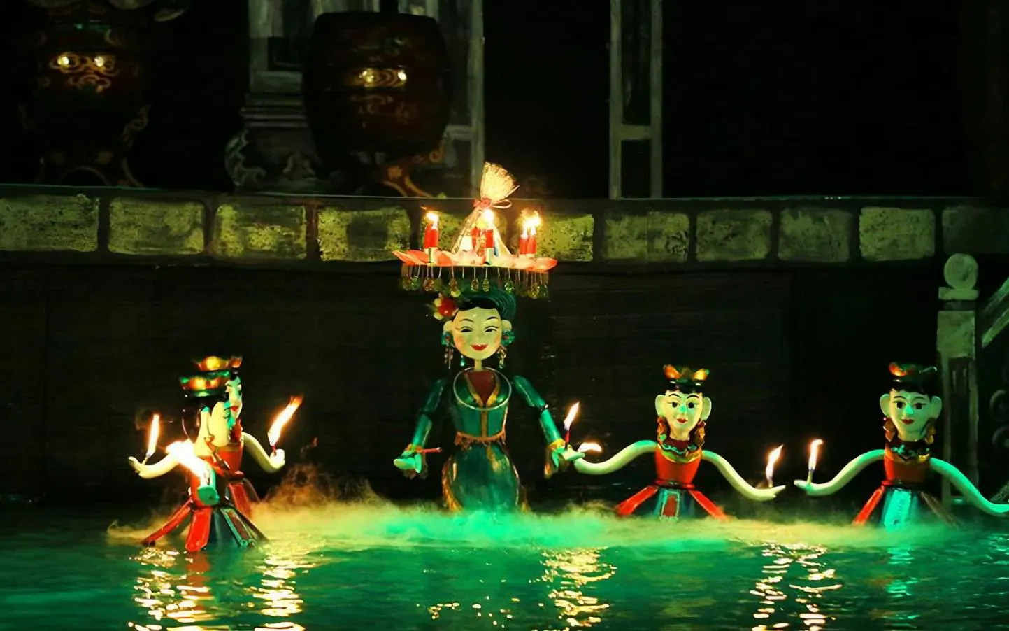 Water puppet show performance in Ho Chi Minh City.