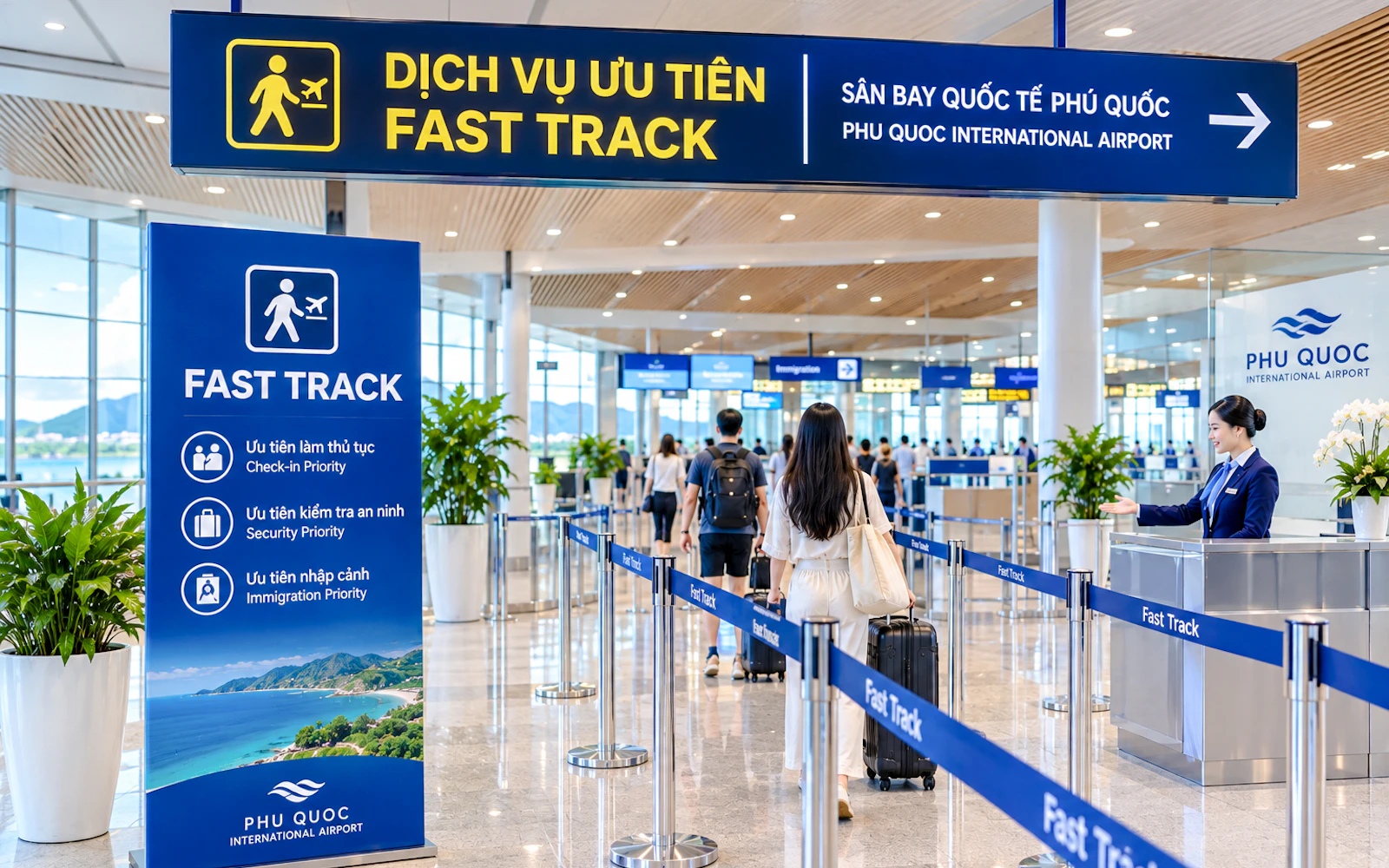 Phu Quoc International Airport Arrival Fast Track and Concierge for Groups of 10+ (Product 56218)