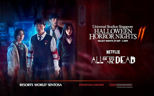 Universal Studios Singapore Halloween Horror Nights 11, featuring "All of Us Are Dead" theme.