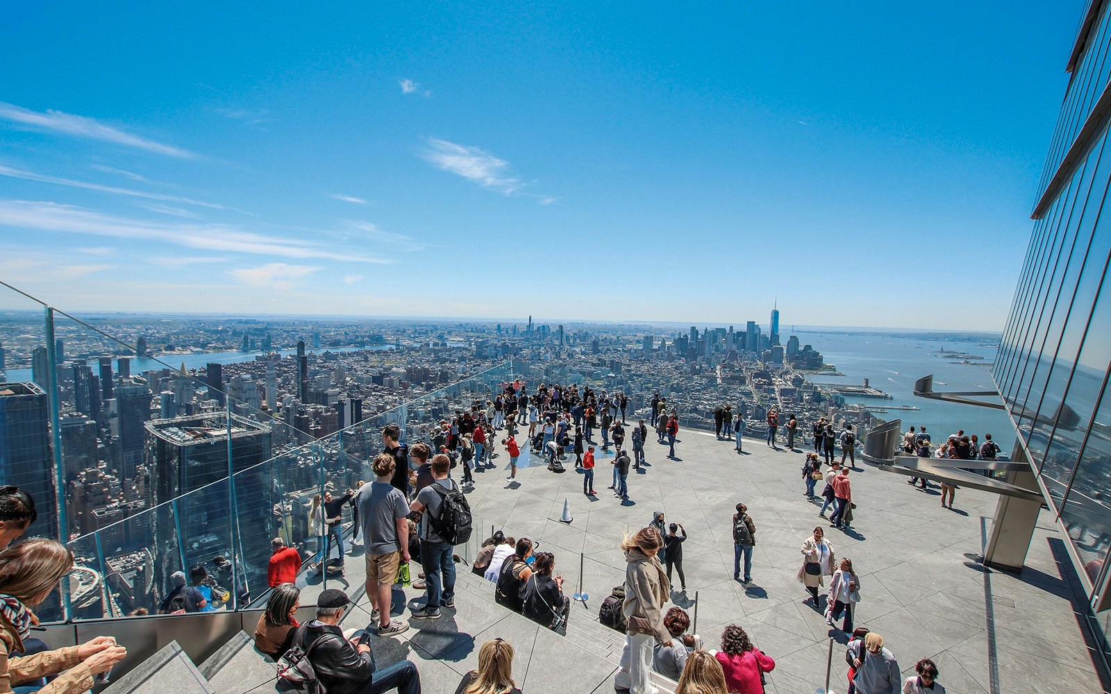 View from The Edge NYC Observation Deck overlooking Manhattan skyline.