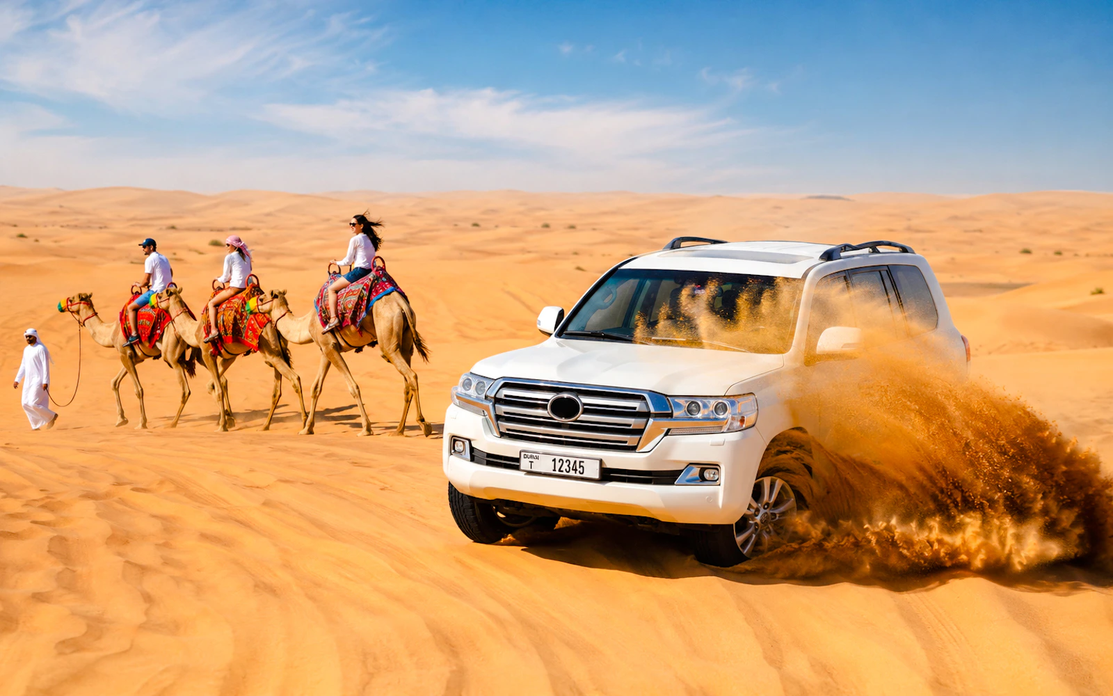 Dubai Desert Safari with Transfers, Dune Bashing, Camel Ride & Sandboarding Image 2
