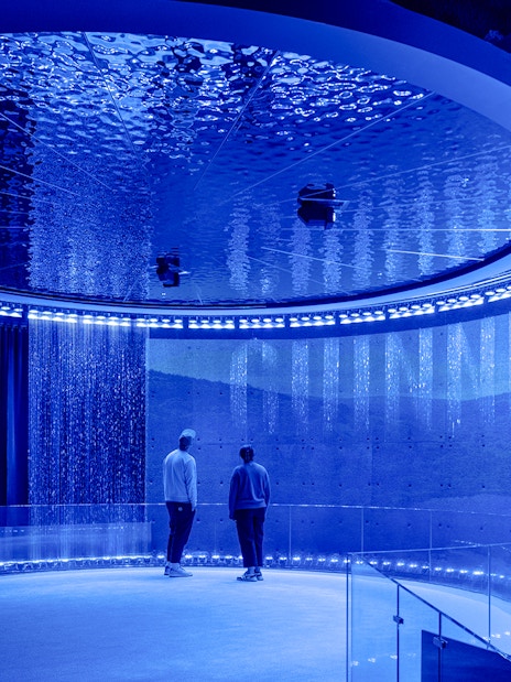 Guests exploring interactive exhibits inside the Guinness Storehouse.