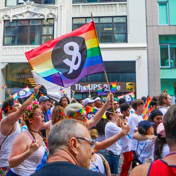 Pride parade in New York in June