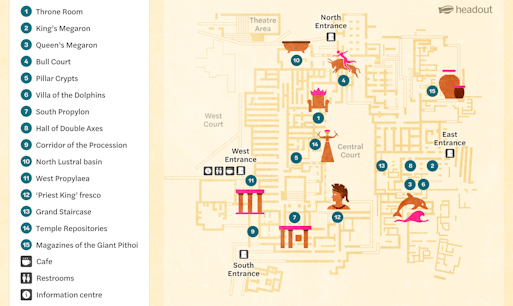 Knossos Palace Map