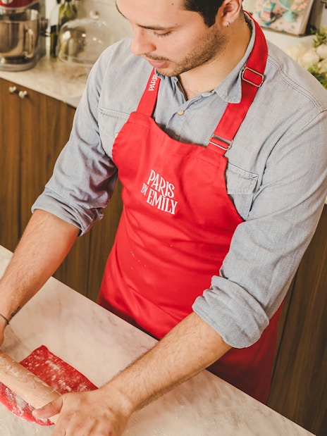 People making croissants at Emily in Paris Croissant-Making Workshop.