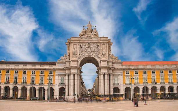 Rua Augusta Arch in Lisbon near Lisboa Story Centre.