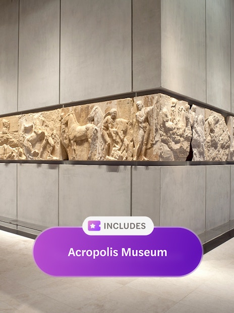 Frieze sculptures inside Acropolis Museum, Athens.