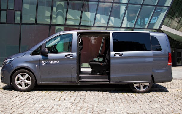 Shuttle van for Krakow Balice to Krakow City airport transfer.