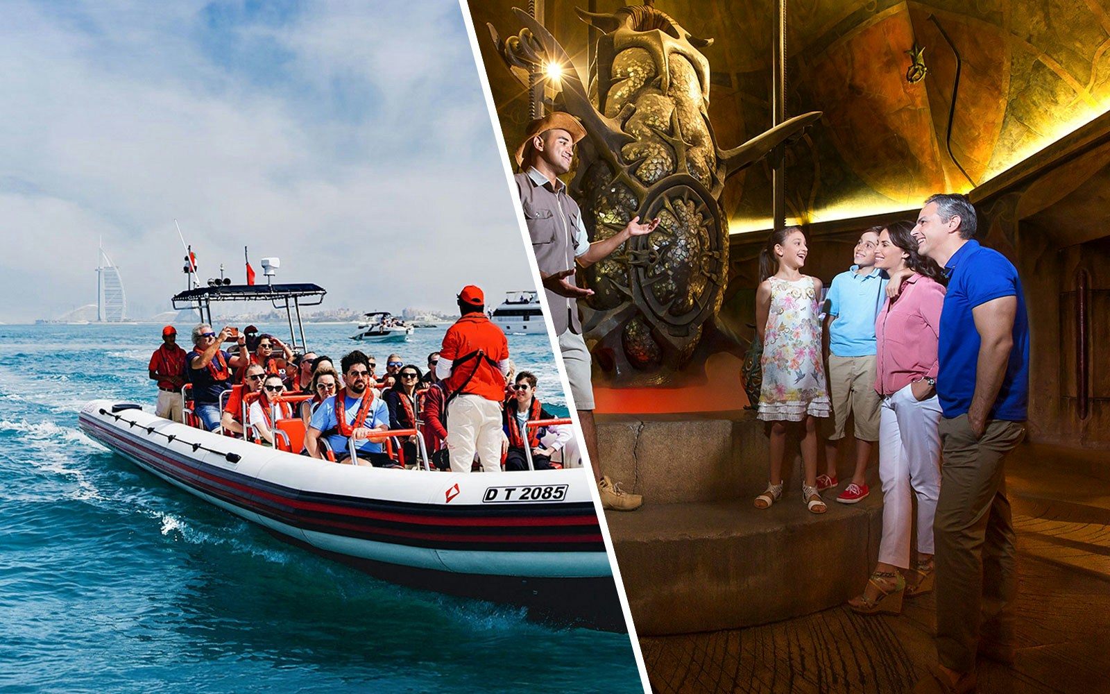 Speedboat Tour of Marina, Atlantis, Pam, & Burj Al Arab and The Lost Chambers Aquarium Tickets