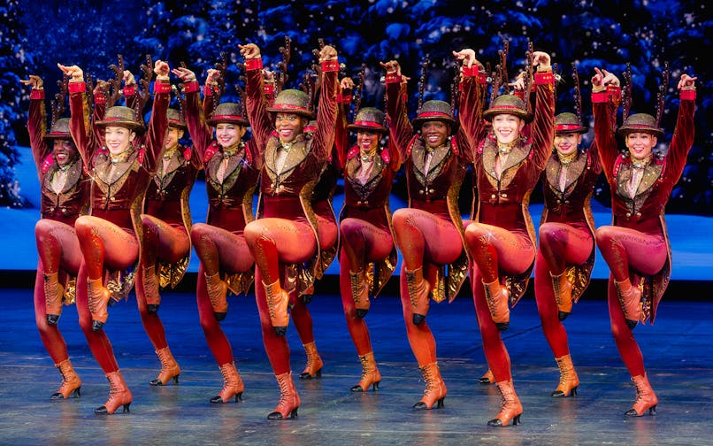 Radio City Rockettes performing in Christmas Spectacular, New York City.