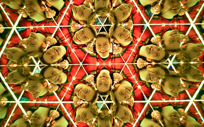 Kaleidoscopic reflections in the Kaleido Tunnel at Camera Obscura & World of Illusions, Edinburgh.