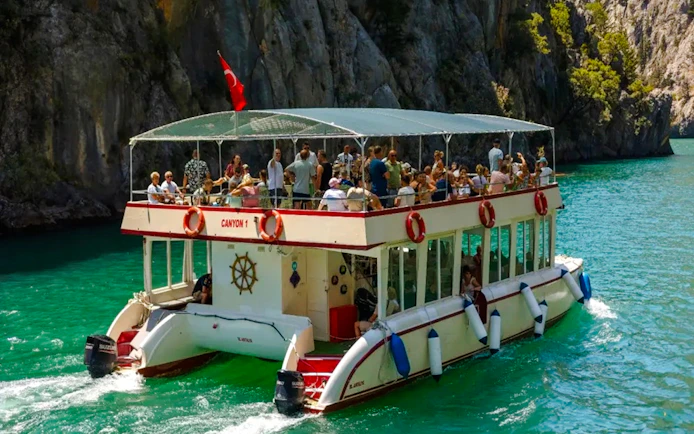 From Antalya: Green Canyon Boat Tour With Lunch, Soft Drinks and Round-Trip Hotel Transfers