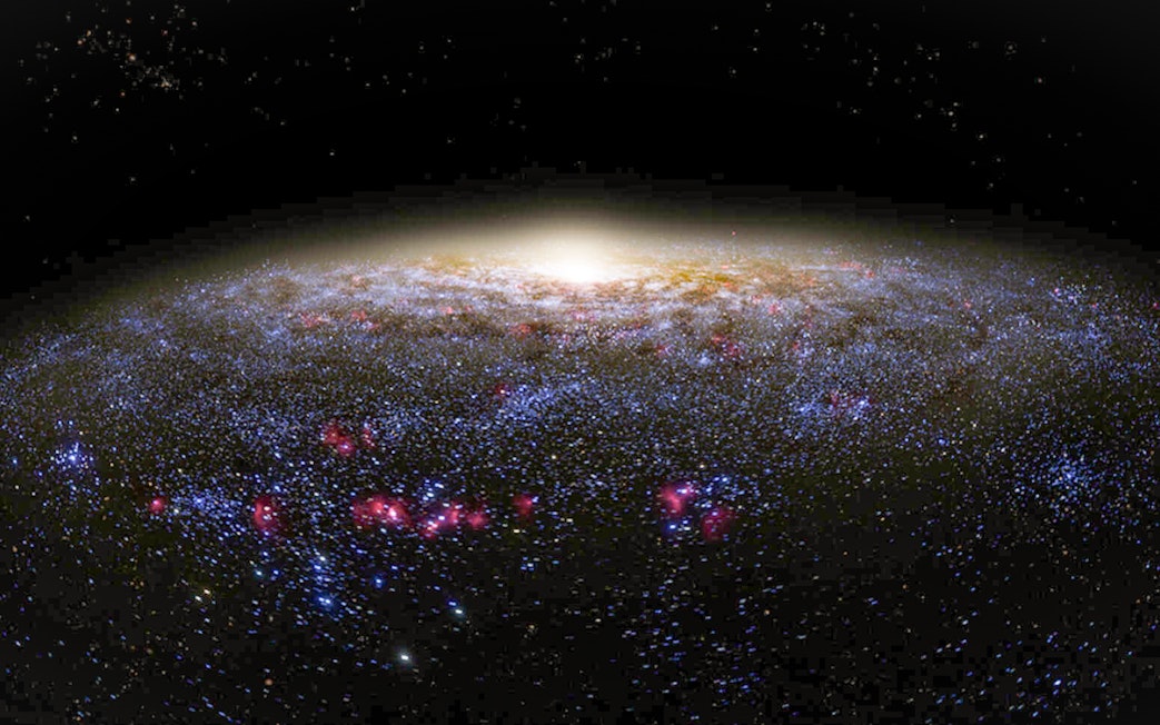 Galaxy view at California Academy of Sciences Planetarium.