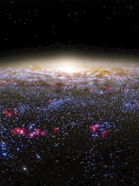 Galaxy view at California Academy of Sciences Planetarium.