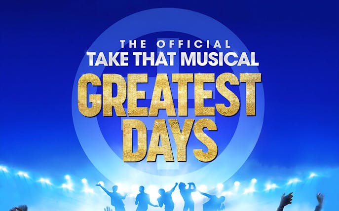 Greatest Days musical poster with silhouetted performers, Bromley event