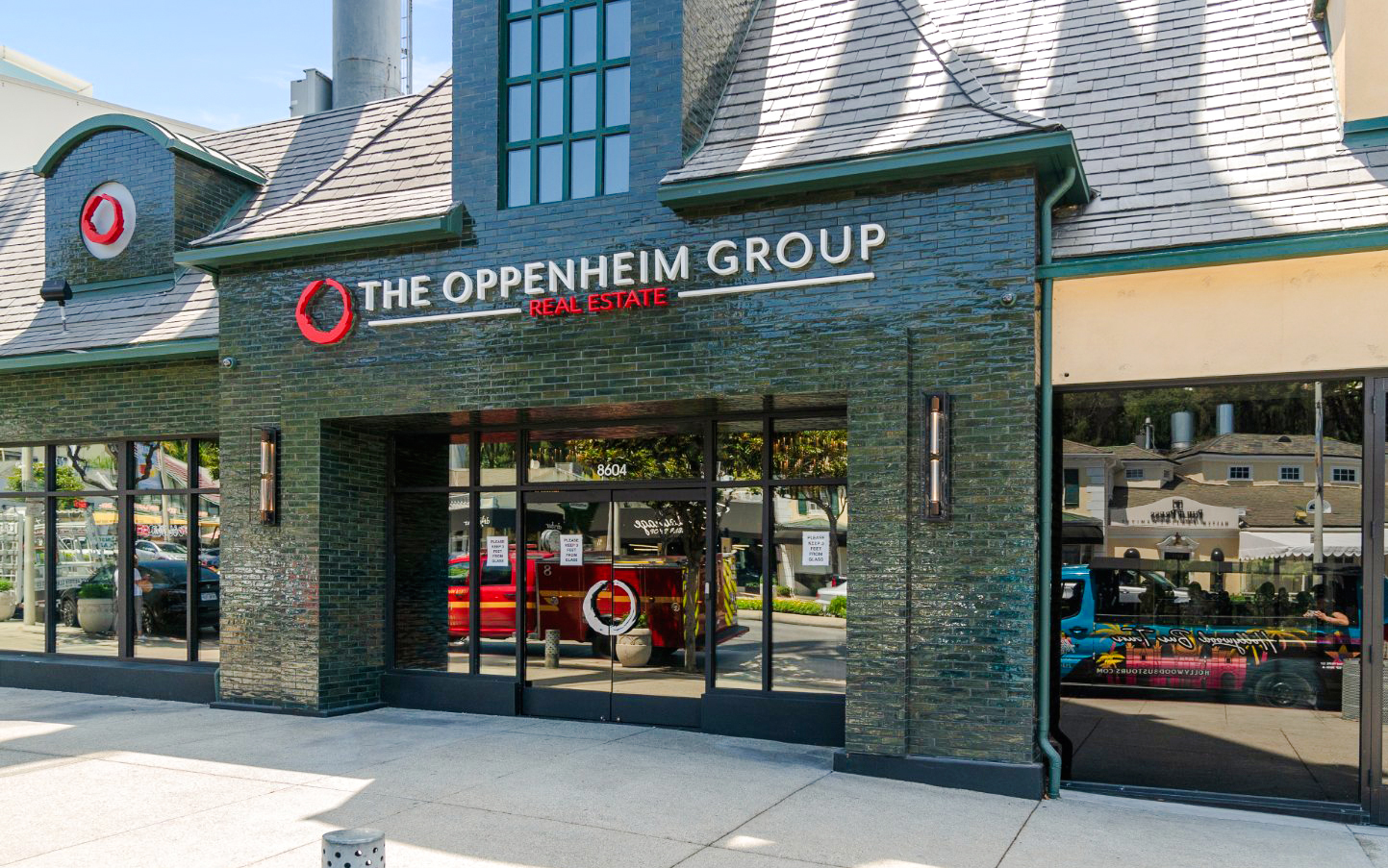 The Oppenheim Group Real Estate office entrance in Los Angeles.