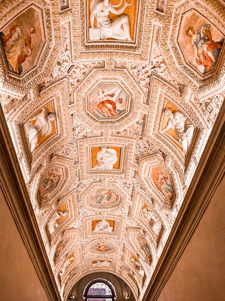 Ceiling frescoes in Doge's Palace, Venice, part of the Full Venice Museums Pass.