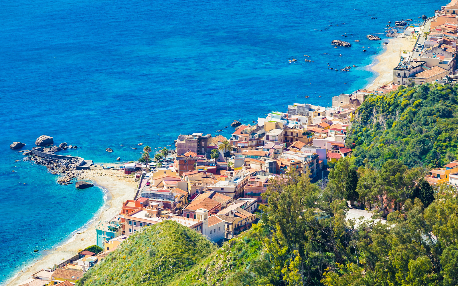 View of Giardini Naxos, Sicily