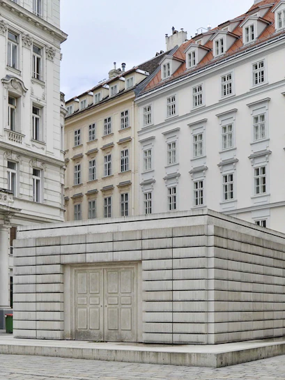 Holocaust Memorial in Vienna's Judenplatz near Jewish Museum.