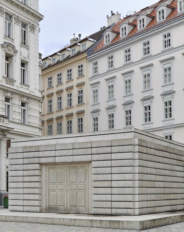 Holocaust Memorial in Vienna's Judenplatz near Jewish Museum.