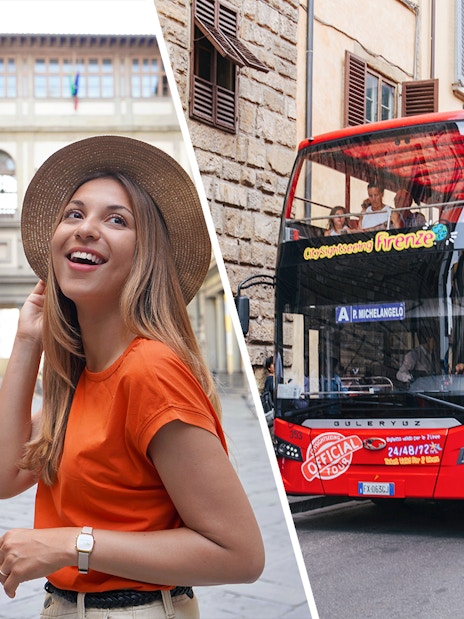 Uffizi Gallery visitor and Florence hop-on hop-off bus.