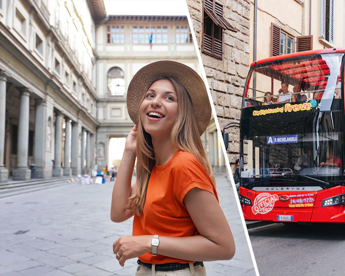 Combo: Uffizi Gallery Guided Tour + Florence Hop-On Hop-Off Bus Tour