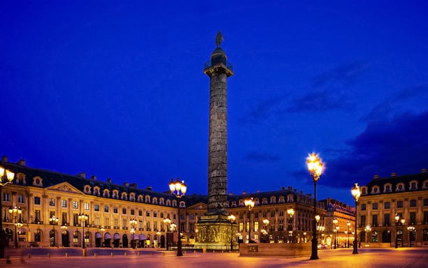 Place Vendôme illuminated at night, Paris, part of Illumination Tour.