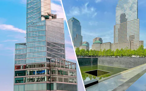 SUMMIT One Vanderbilt and 9/11 Memorial in New York City.