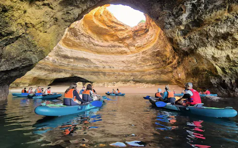 benagil: caves, beaches, and secret spots guided kayak tour-1