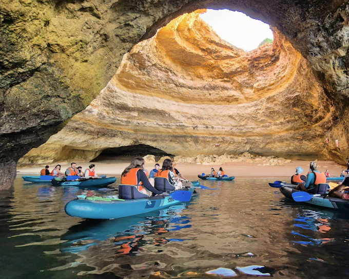 Benagil: Caves, Beaches, and Secret Spots Guided Kayak Tour