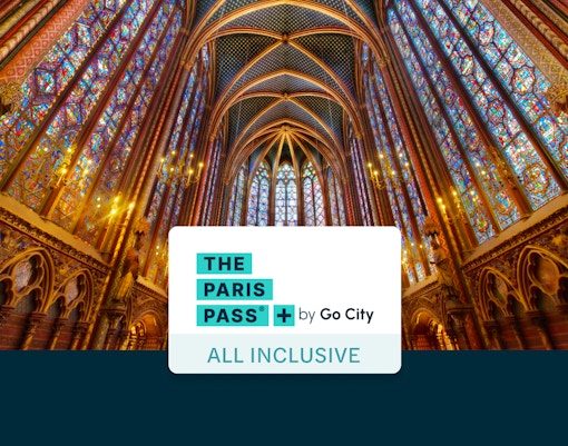 Sainte Chapelle interior with stained glass windows, included in Go City Paris Pass Plus.