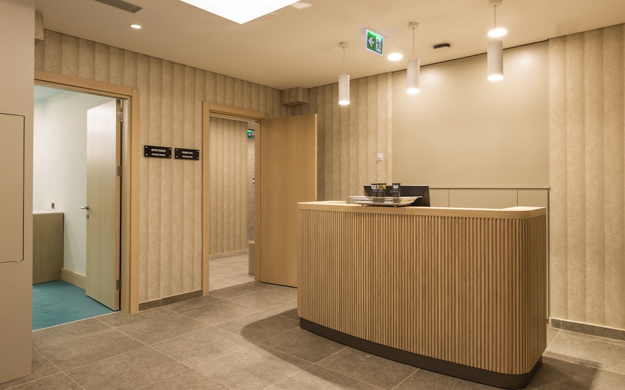 Reception area of a Turkish bath and spa in Taksim, Istanbul.