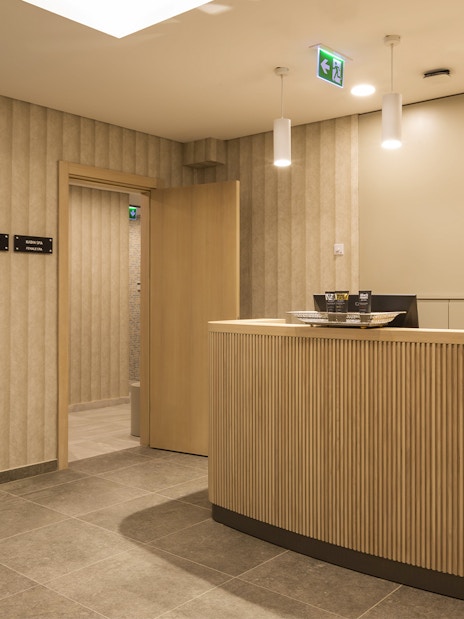 Reception area of a Turkish bath and spa in Taksim, Istanbul.