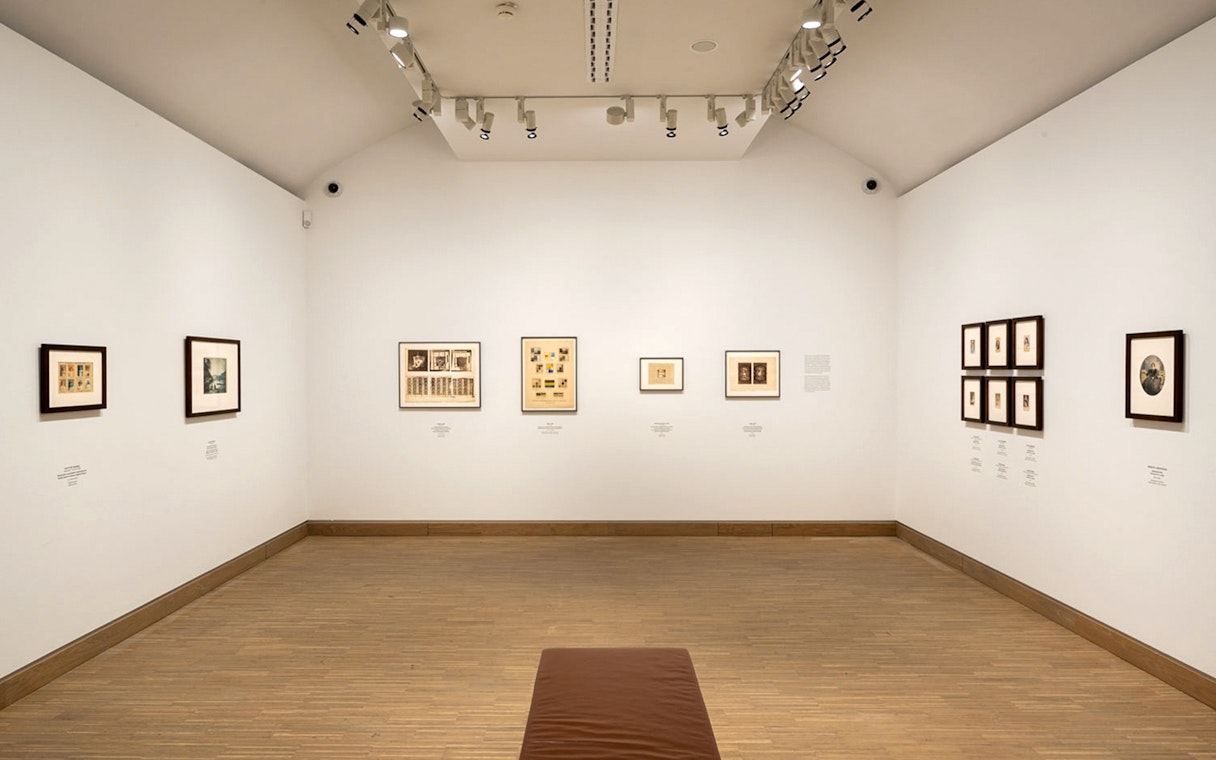 Exhibition room with framed artworks at ALBERTINA MODERN Vienna.