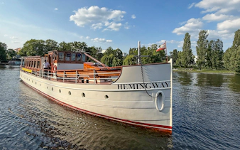 Hemingway boat on river during Berlin Sightseeing Cruise tour.