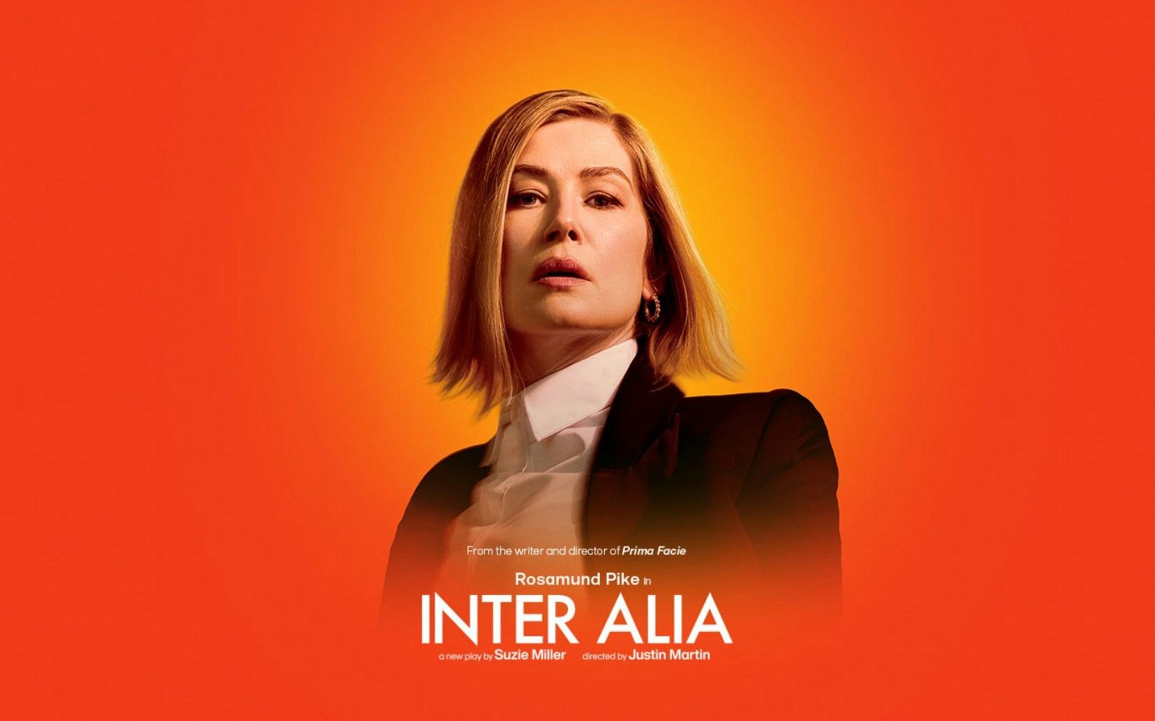 Rosamund Pike in "Inter Alia" Broadway show poster.