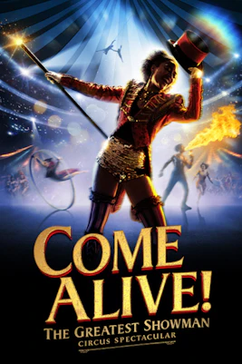 Come Alive show ticket with vibrant design elements, showcasing a popular event in New York City.