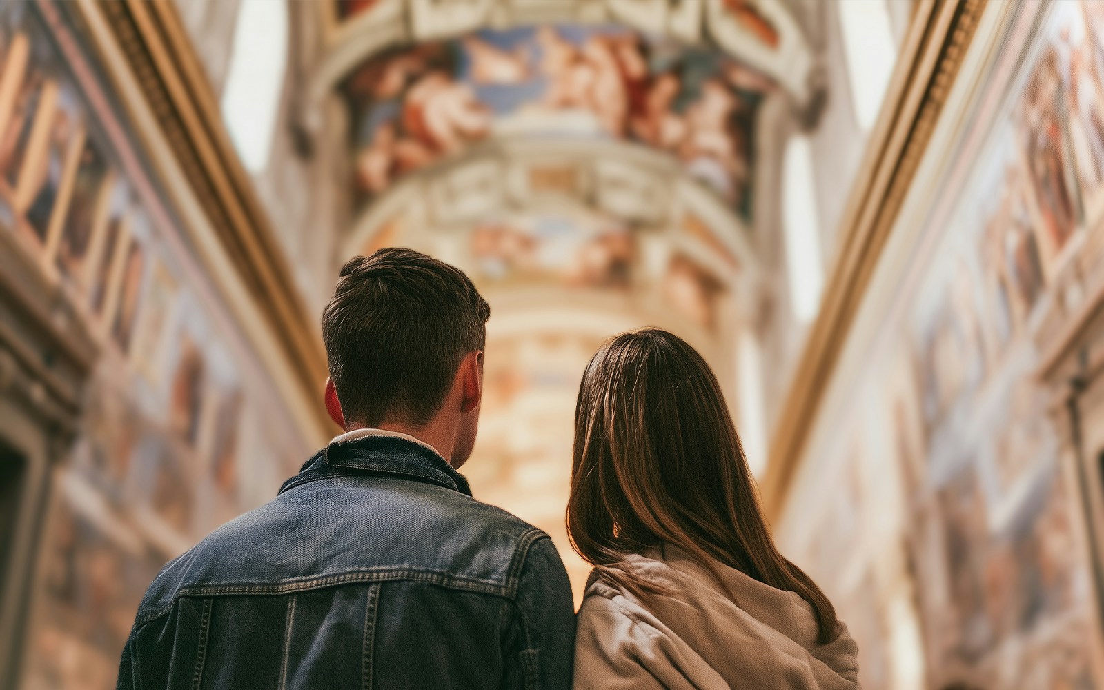 Visitors in the Sistine Chapel