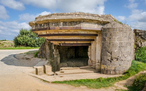 World War II German artillery casemate at Pointe du Hoc, Normandy.